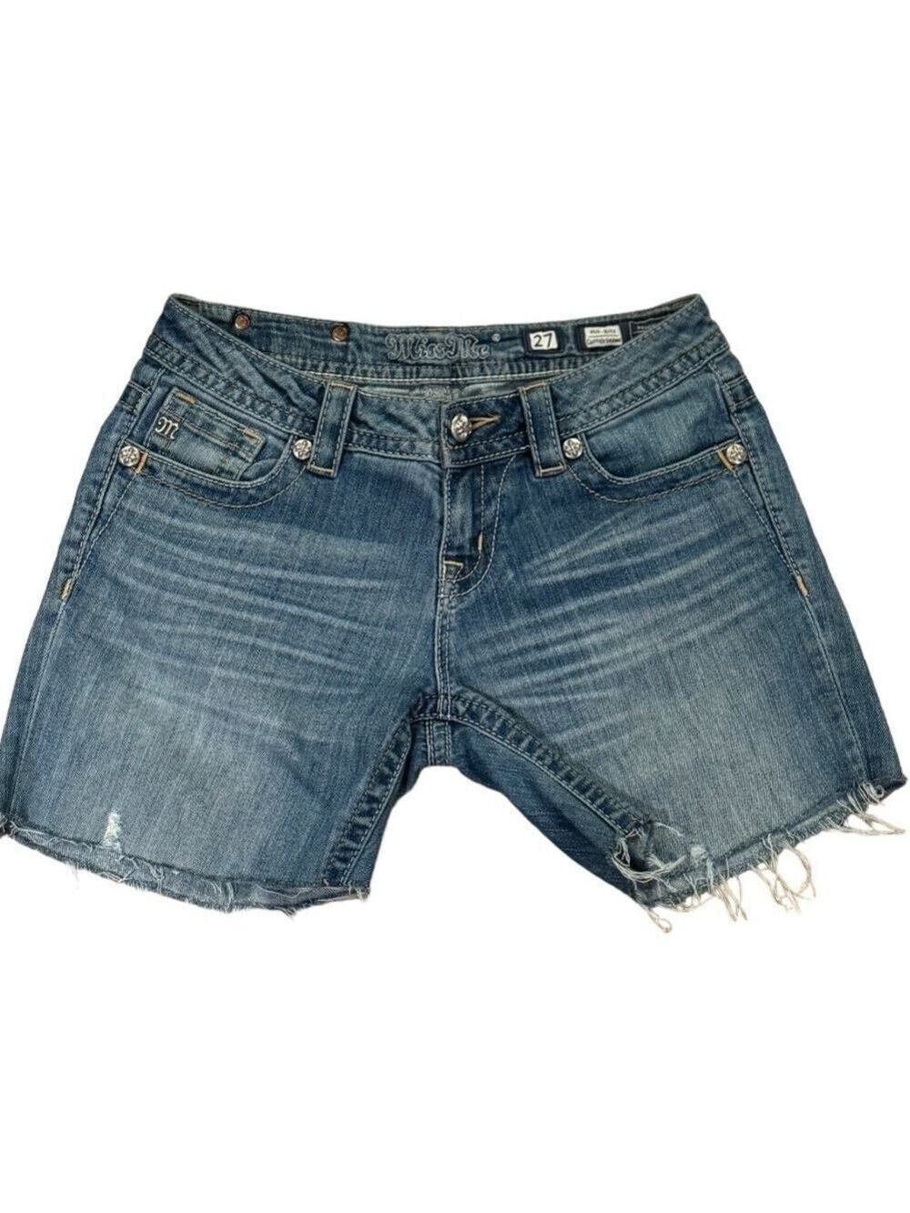Miss Me Midrise Cutoff Frayed Hem Denim Shorts Size 27